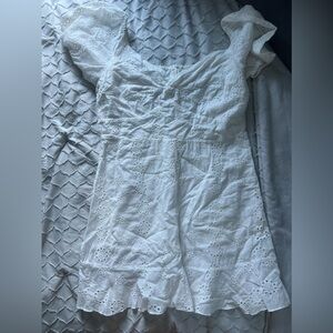 eyelet mini dress